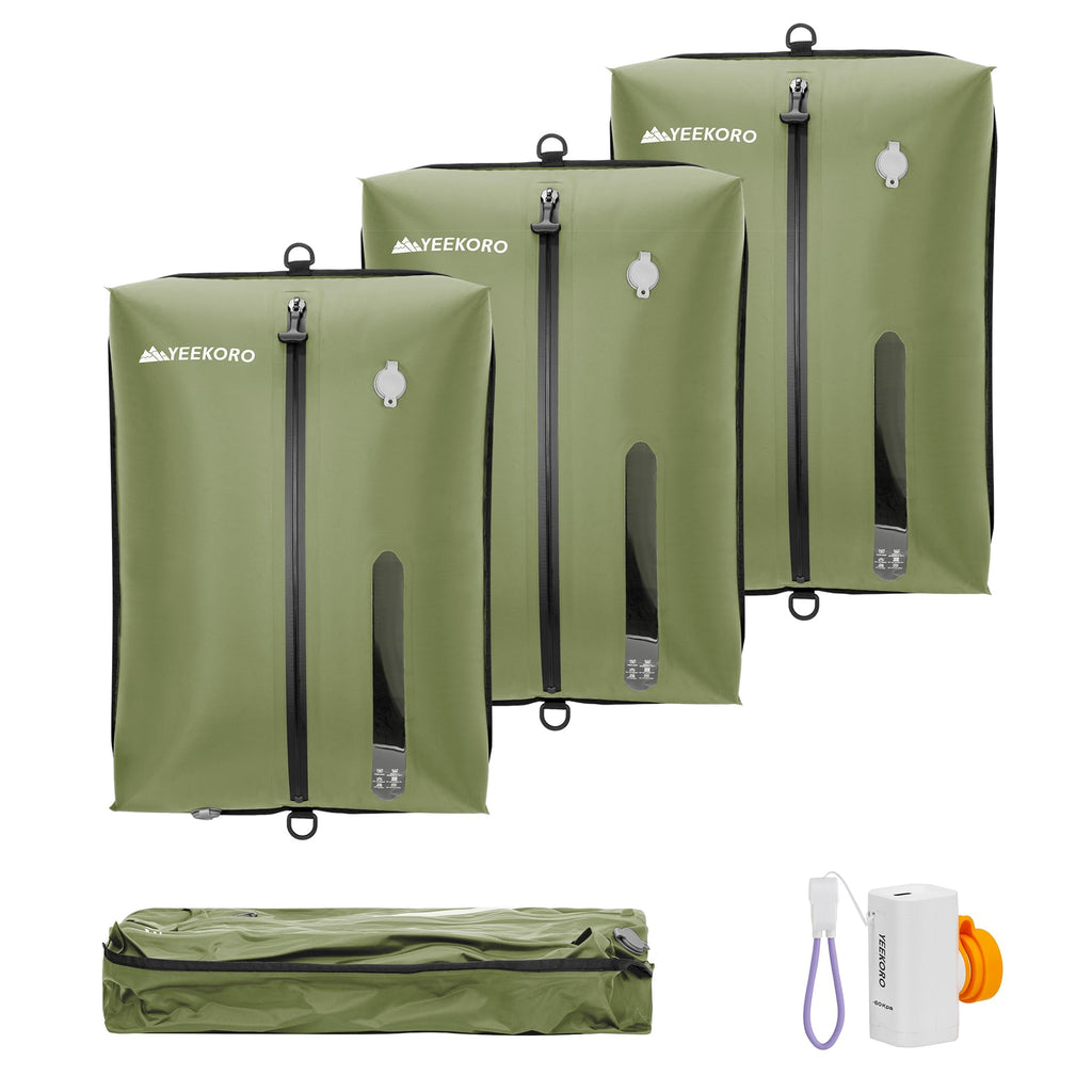 YEEKORO Vacuum Bag for Travel,IPX8 Waterproof Reusable Compression Bags