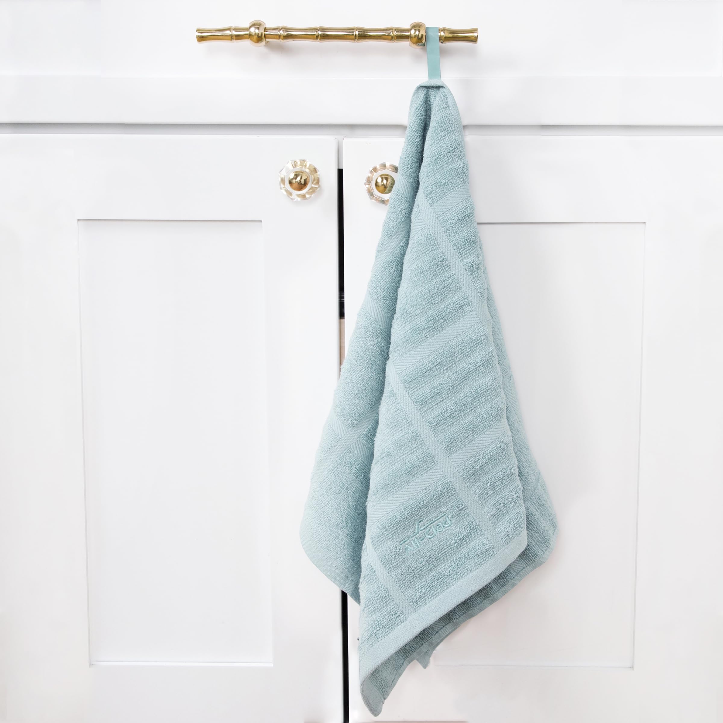 All-Clad Solid Kitchen Towel: Highly Absorbent - 100% Cotton, 17"x30" Towel for Cleaning & Drying Dishes, Glassware, or Countertops, 1-Pack, Rainfall