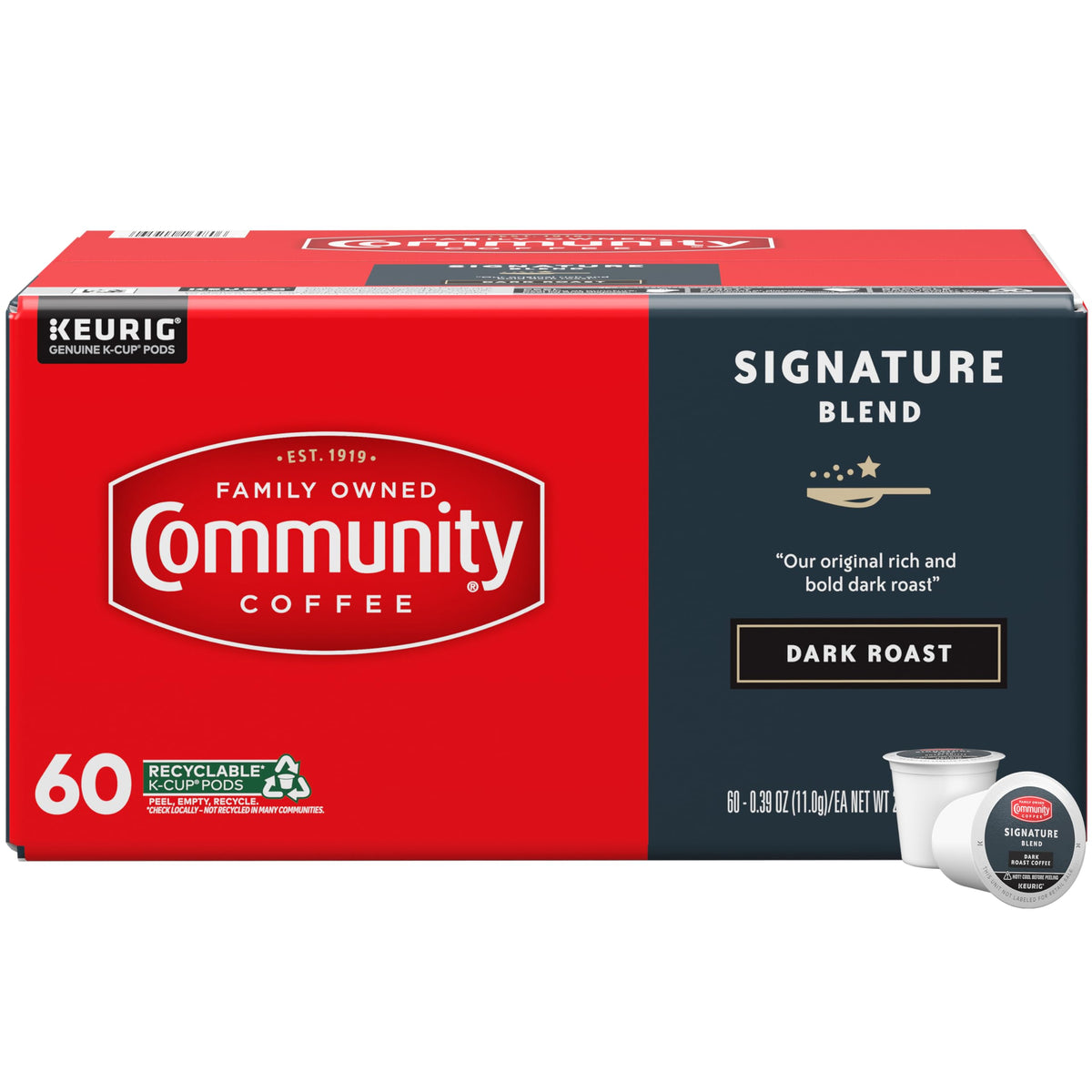 Community Coffee Grandma's Sugar Cookie Keurig K-Cup Pods, Limited Edition Holiday Flavor, Natural Ingredients, 10 Count (Pack of 1)