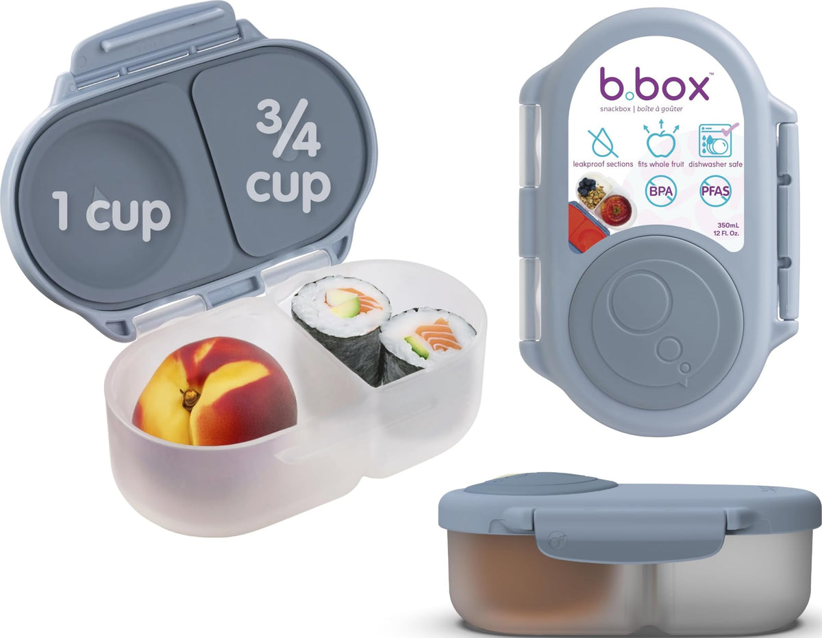 b.box Snack Box 2-Pack, Snack Containers for Kids, 1.75 Cup Kids Lunch Box