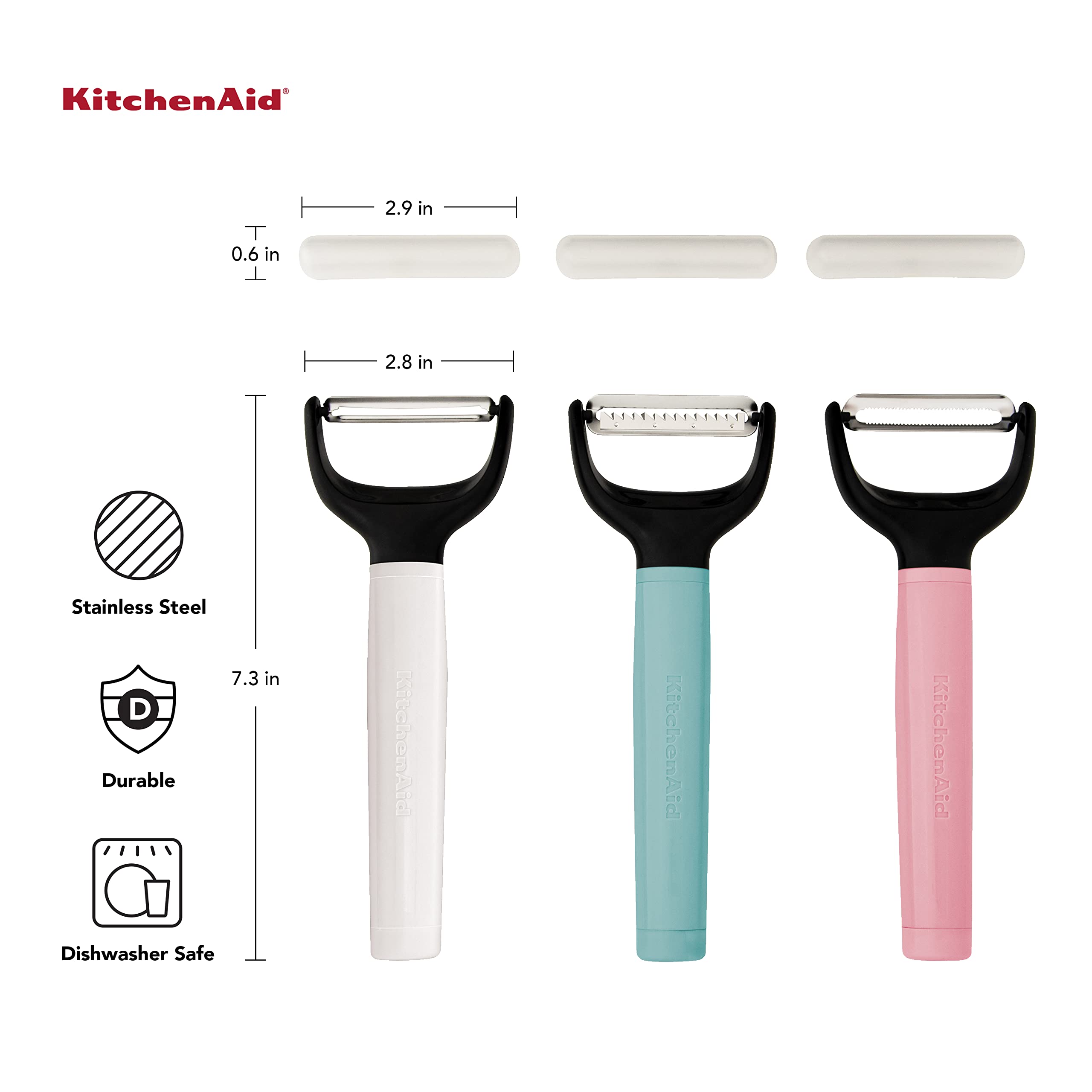 KitchenAid Universal Peeler Set, 3-Piece, Assorted