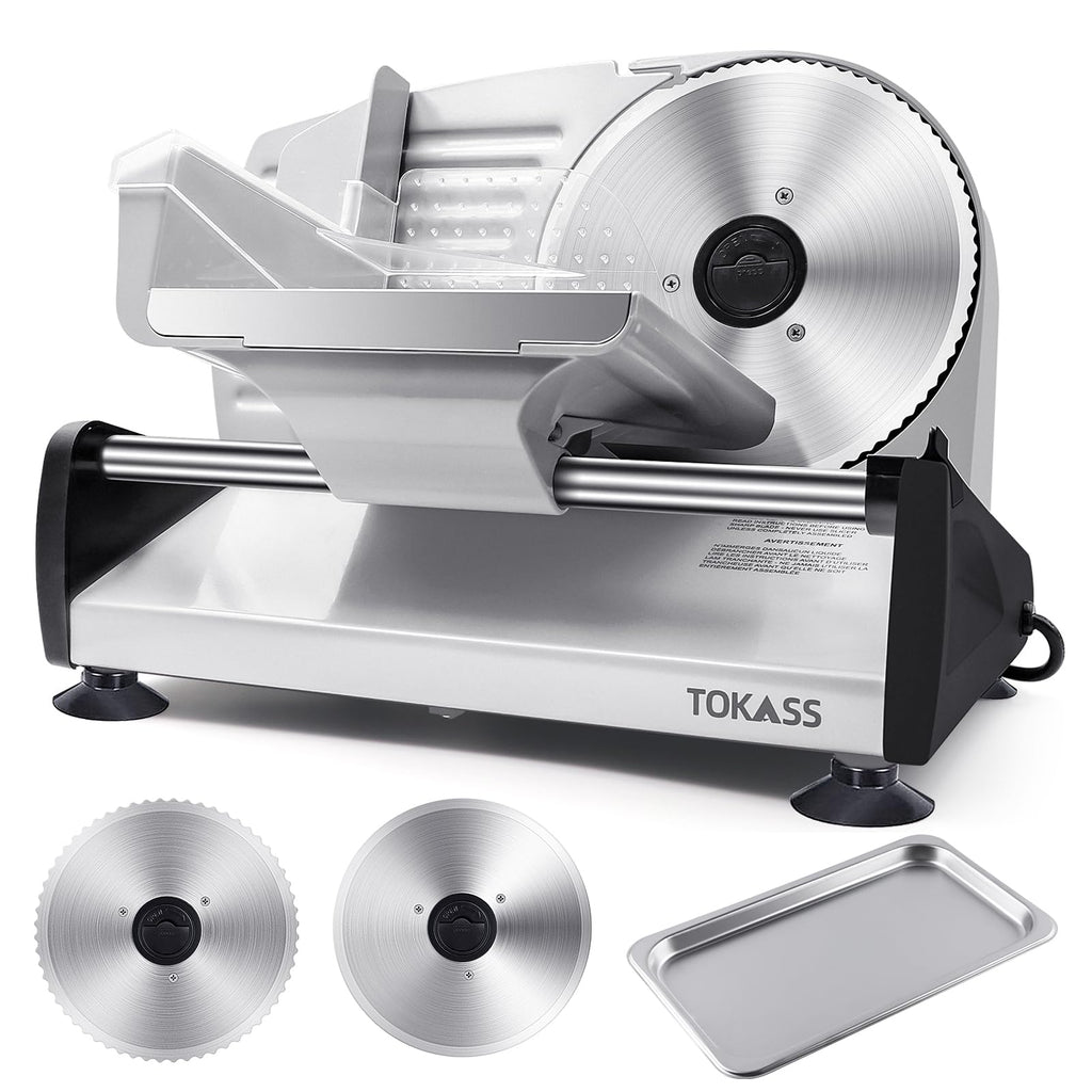 Meat Slicer Blade TOKASS 7.5'' Stainless Steel,Food Slicer Round Blade