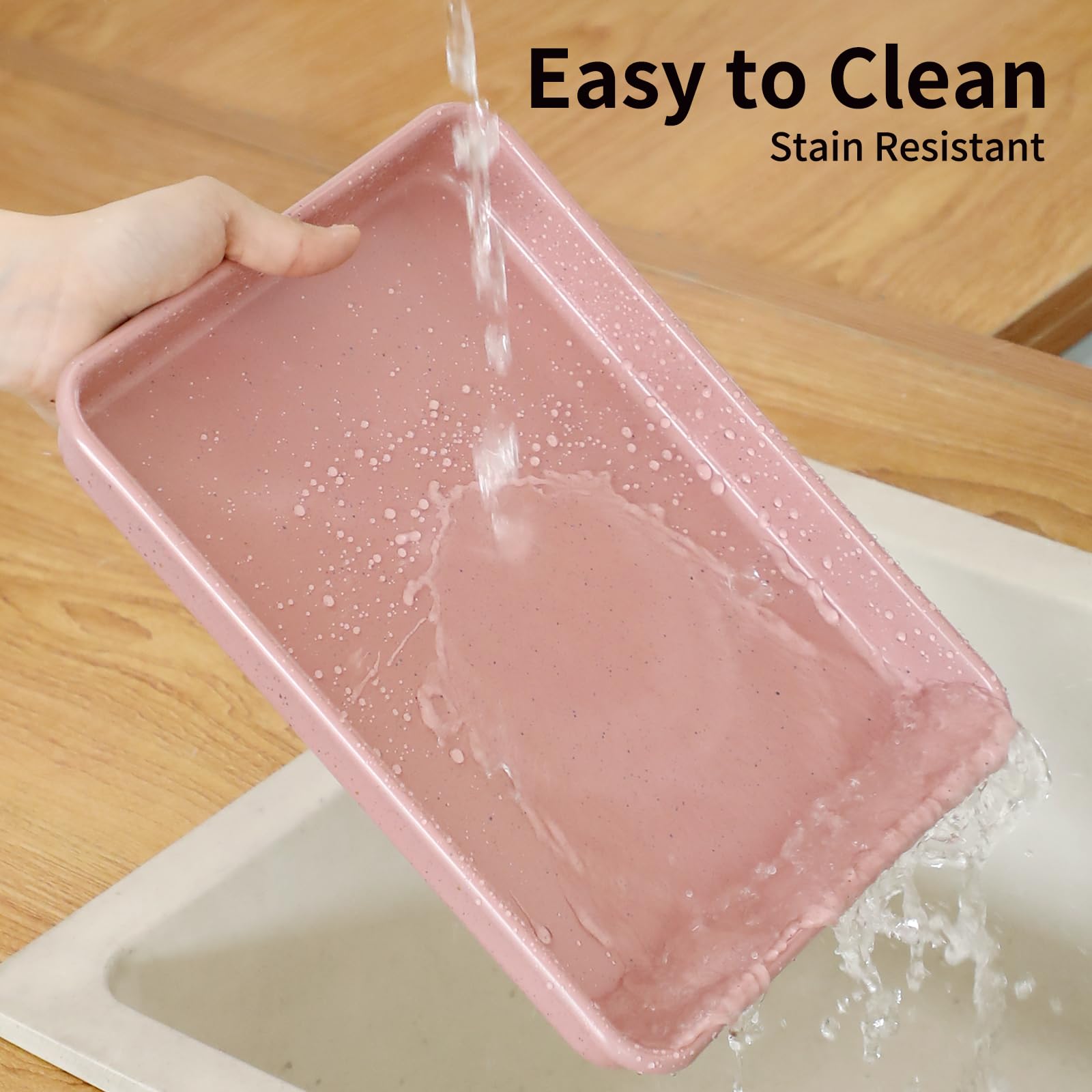 Toaster Oven Pans Set of 2, Shinsin 11-Inch Nonstick Baking Sheet Pans and Trays, 1/8 Thicker Replacement Small Baking Tray Accessories for Cookie, Non Toxic and Easy Clean and Diswasher Safe, Pink