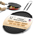 Splatter Screen for Frying Pan -11-Inch Silicone Grease Splatter Guard for 9"-11" Pans- |USA Brand|