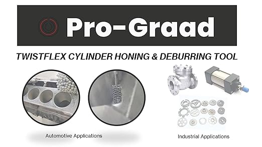 TwistFlex 1-1/4" 120SC Cylinder Hone | 1.25" (31.8mm) Flexible Cylinder Honing & Deburring Tool | Bore Brush for Hole Diameters 1.12” – 1.25” | Silicon Carbide 120 Grit | 8" Length