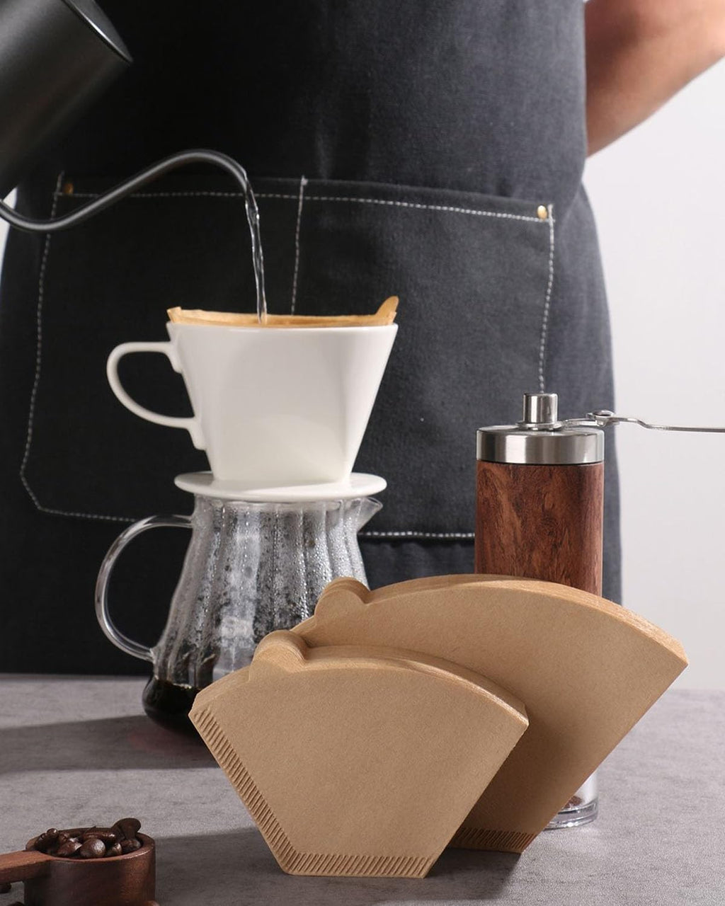 Coffee Filters #4 for Ninja, Mr. Coffee, 8-12Cup, Unbleached 100Ct