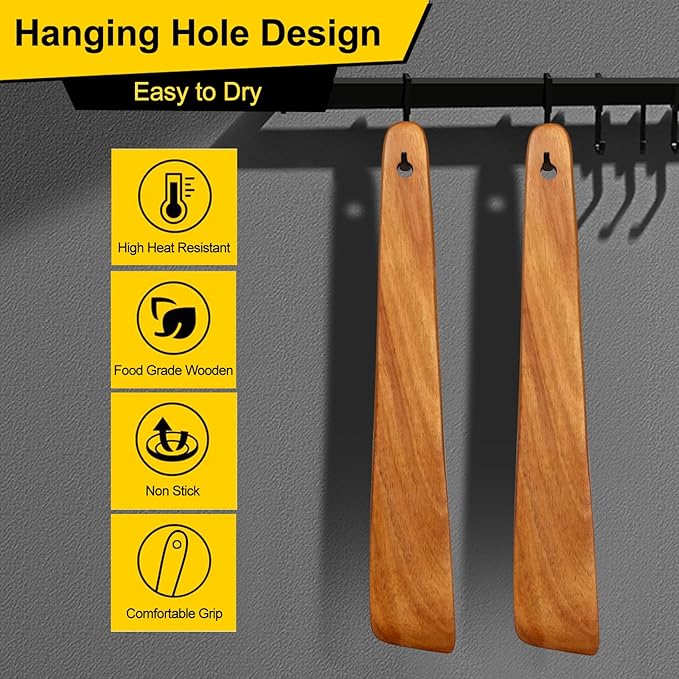 Wooden Spatula for Kitchen Utensil Spurtle Kitchen Tool Teak Wood Spatula