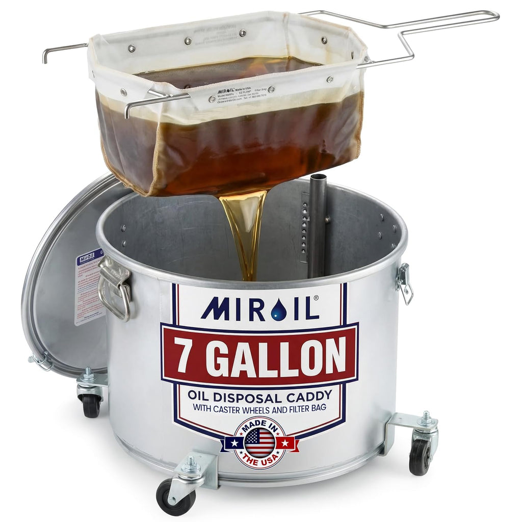 MirOil 6 Gallon Blue Oil Grease Bucket & Filter Pot