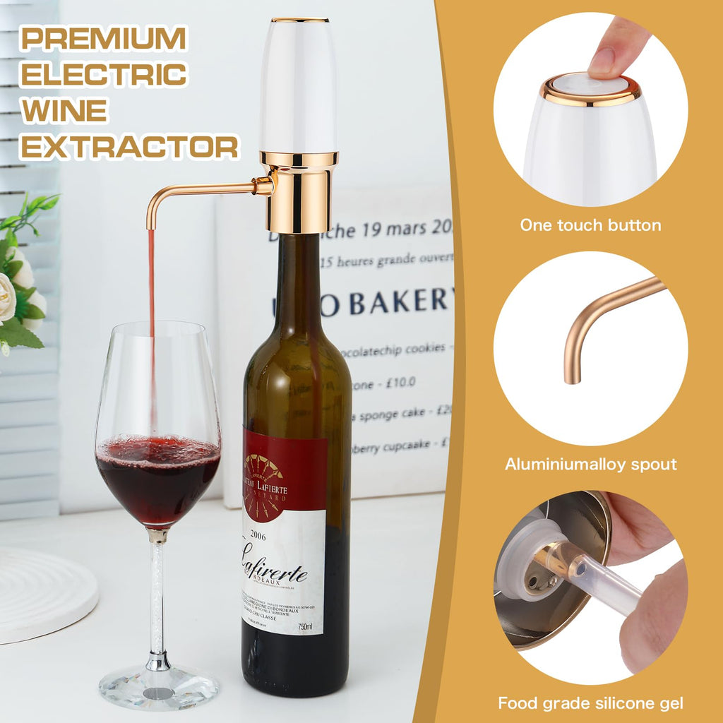 BLUBYEES Electric Wine Aerator and Automatic Wine Dispenser