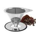 Mongdio Pour Over Coffee Dripper, Stainless Steel Coffee Dripper, Reusable Metal Coffee Filter, Double Mesh Design of Pour Over Coffee Maker with Removable Base, 1-2 Cups