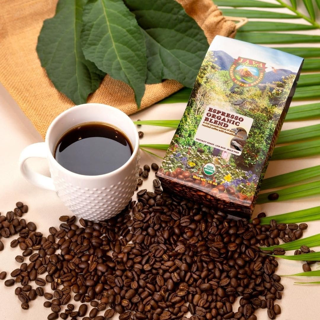 Java Planet Organic Espresso Beans, Whole Bean Dark Roast Coffee, 32 oz