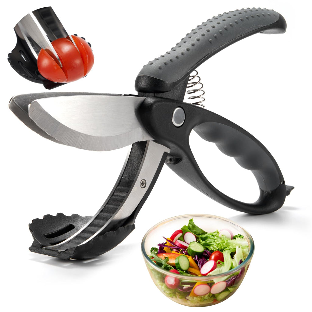 ALEXPHY Salad Scissors with Double Blades, Lettuce Chopper for Chopped Salad, Green