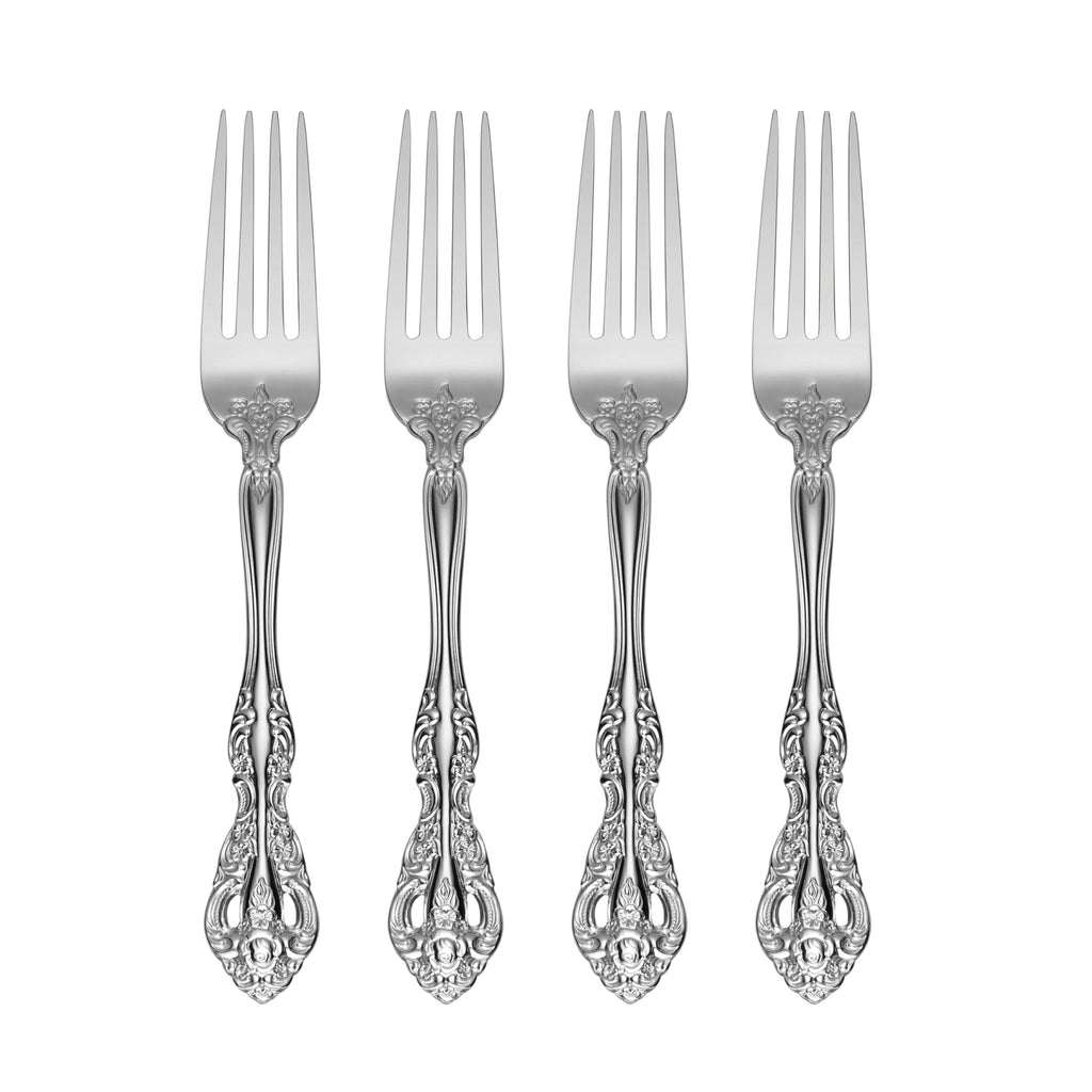 Oneida Michelangelo Dinner Forks Silverware Set for 4, Flatware