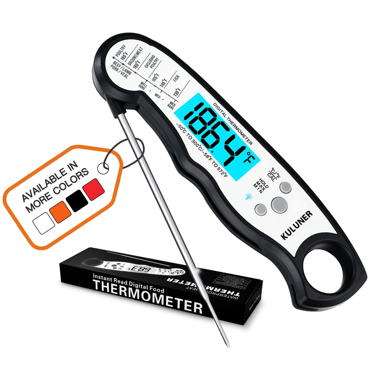 KULUNER Digital Instant Read Meat Thermometer for Cooking, Food,Grill