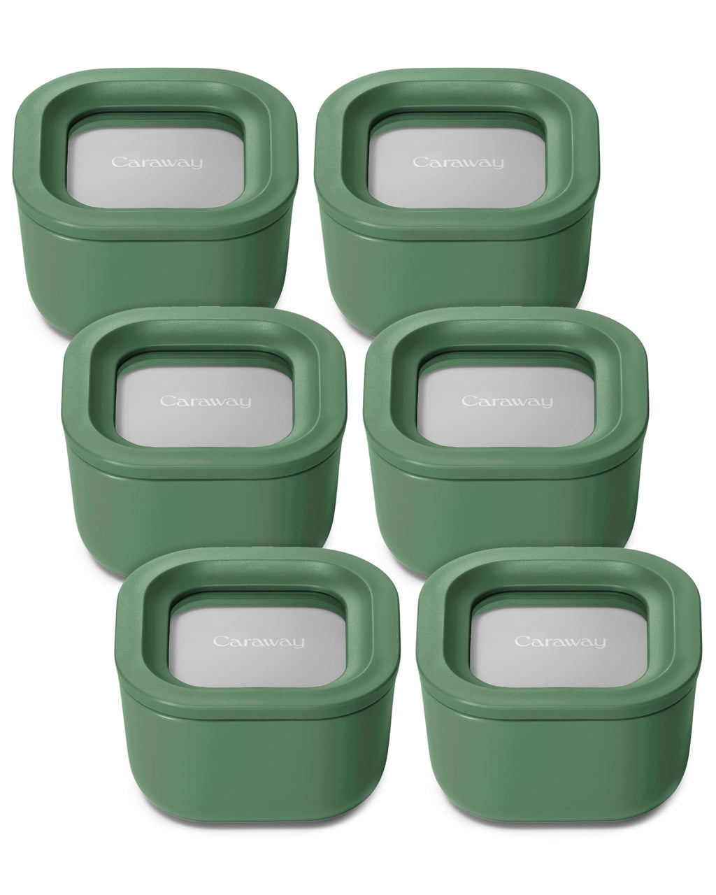 Caraway 6-Piece Glass Food Storage Container Set