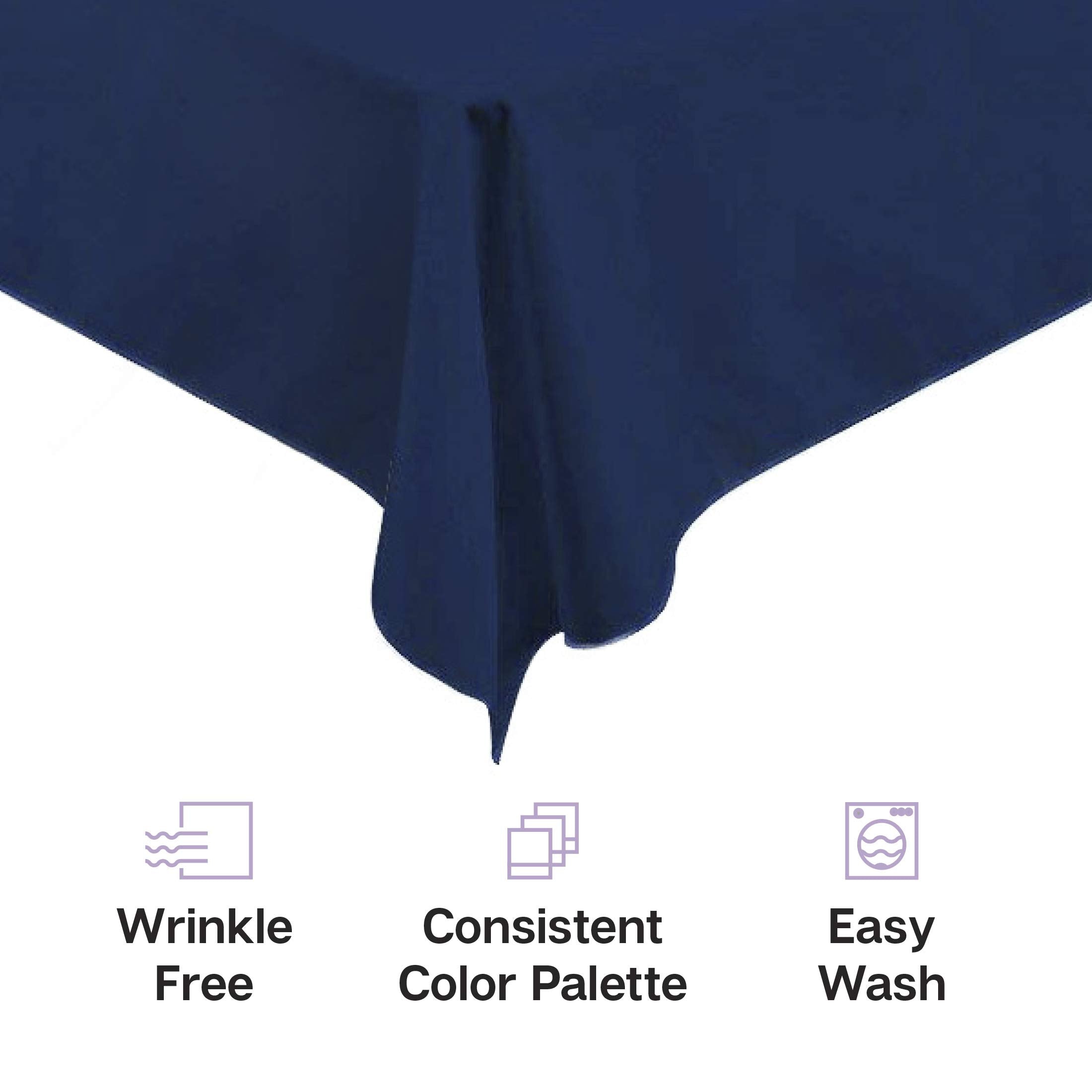 Gee Di Moda Rectangle Tablecloth - 60 x 126 Inch Beige Table Cloth for 8 Foot Rectangle Tables - Heavy Duty Washable Fabric - for Holiday Party, Dinner, Weddings, Baby Shower & Events