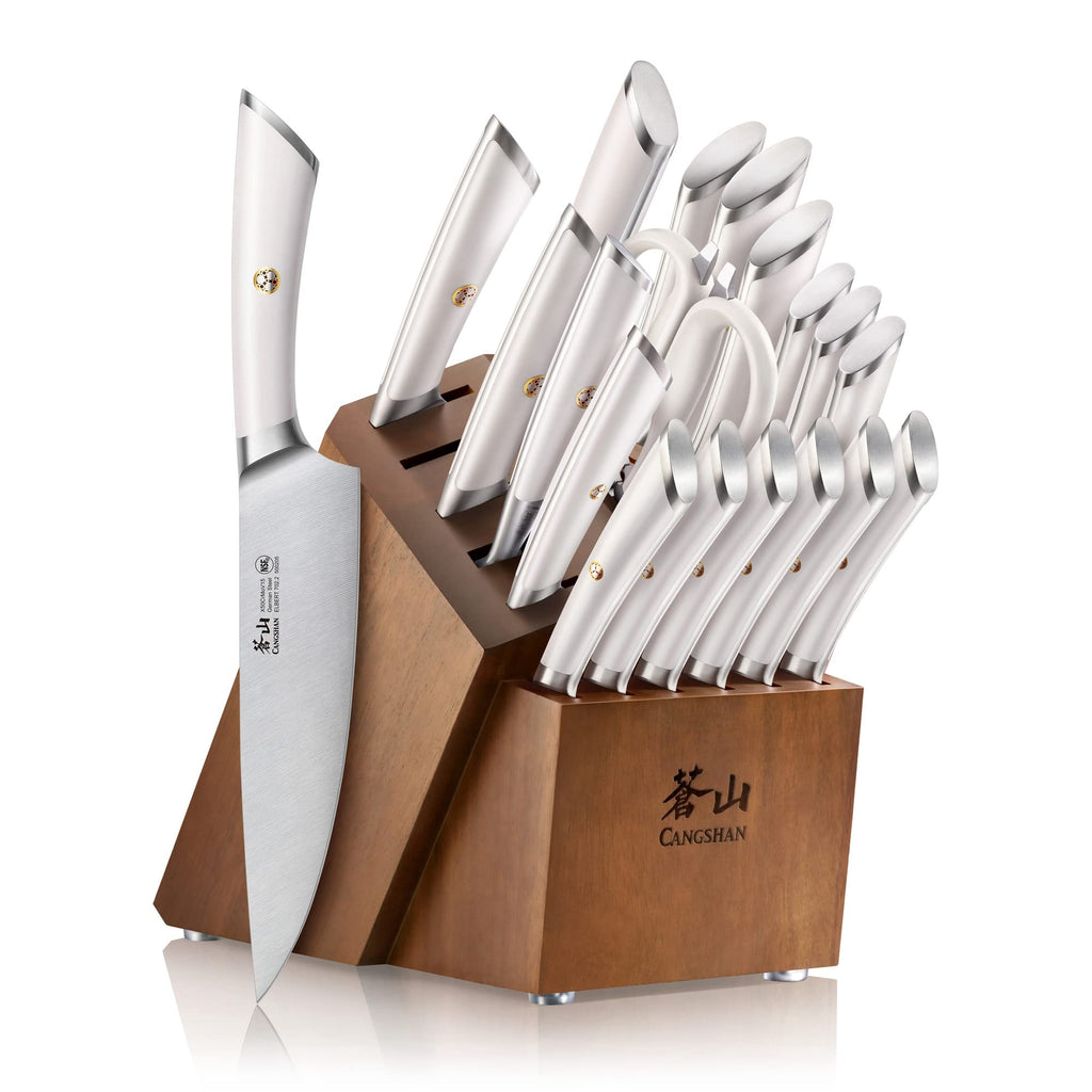 Cangshan ELBERT Series German Steel Forged Knife Block Sets (17-Piece, Black)