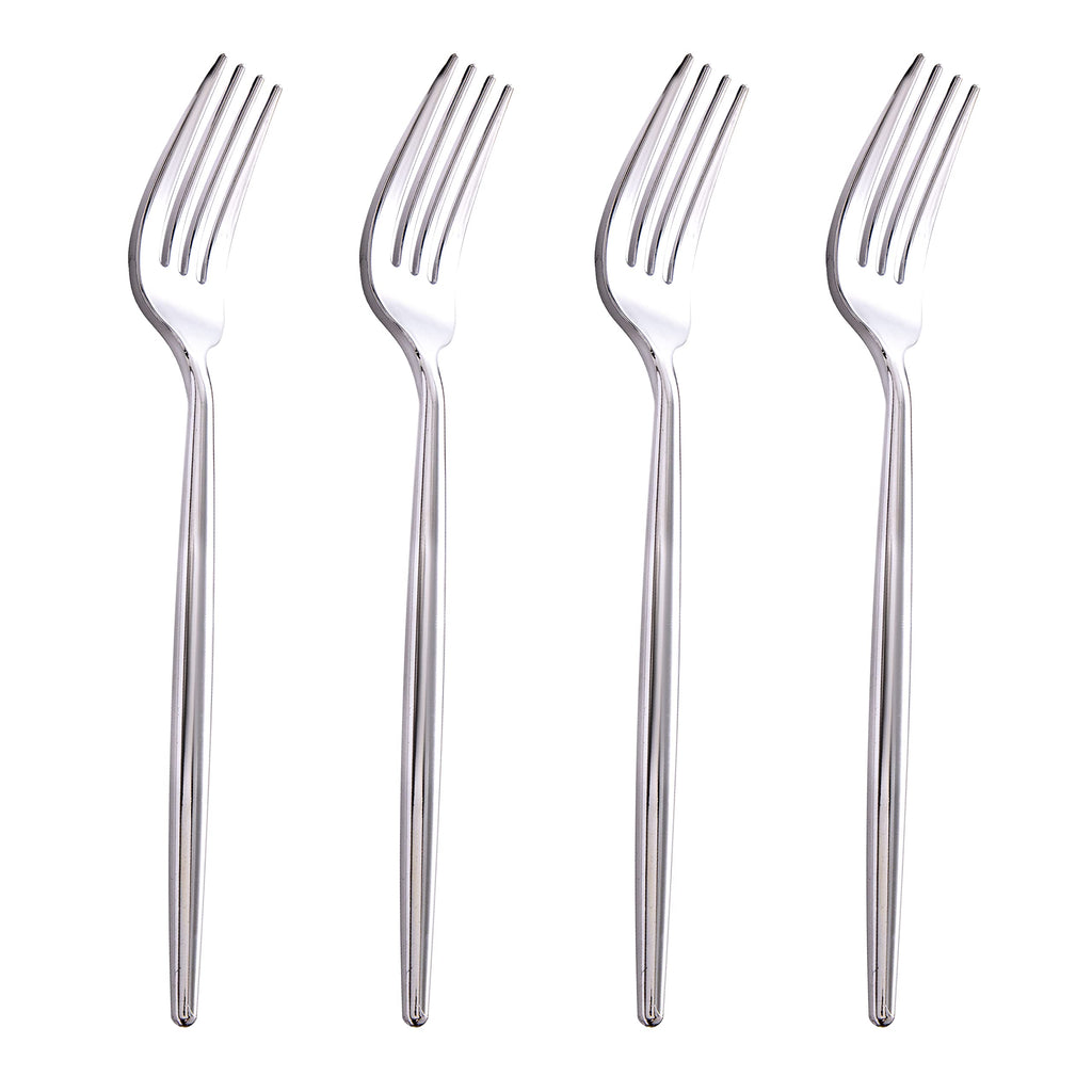 U-QE 180Pcs Gold Plastic Forks - 7.6 Inch Heavy Duty Plastic Forks