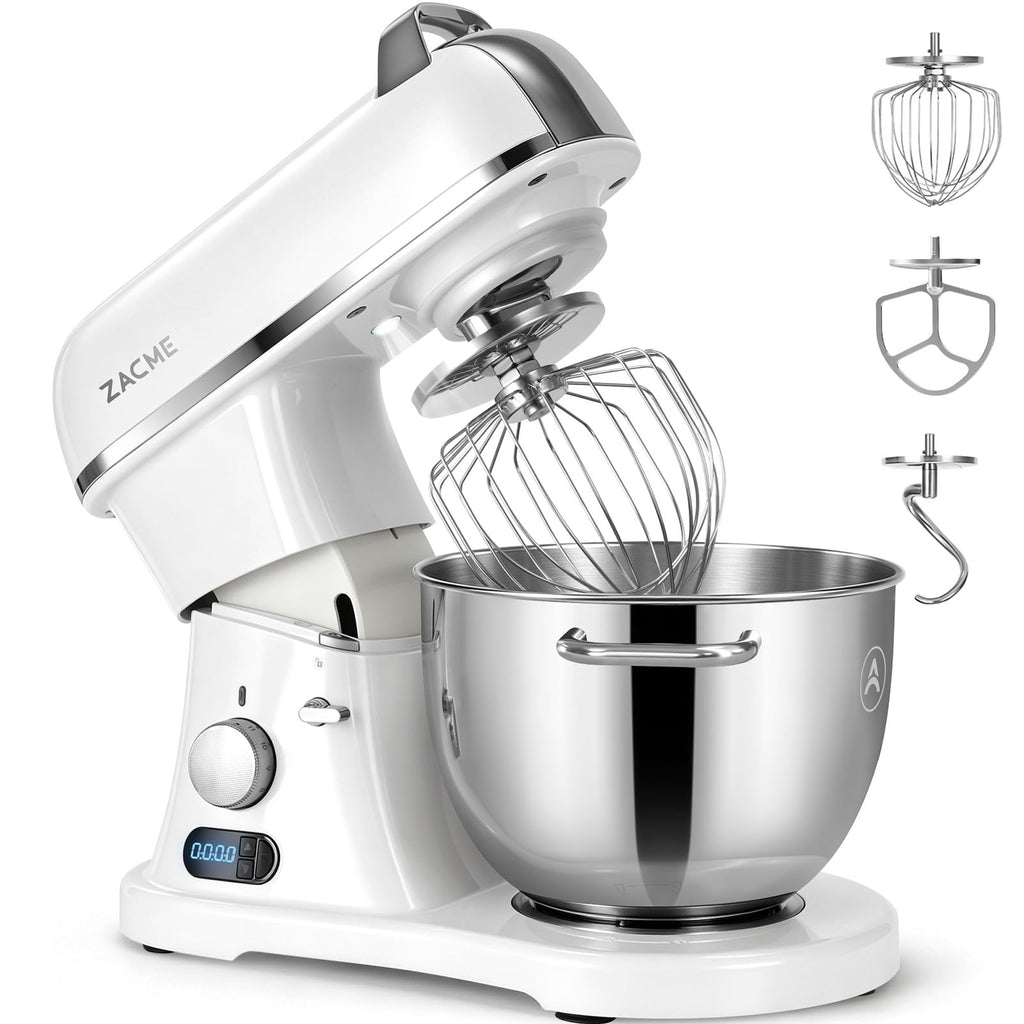 8.4QT Commercial Stand Mixer 800W with Aluminum Die Casting Meets the Standard of NSF/ANSI 8-2023, Mixers Kitchen Electric Stand Mixer with Stainless Steel 8L Bowl, Dough Hook, Whisk and Beater