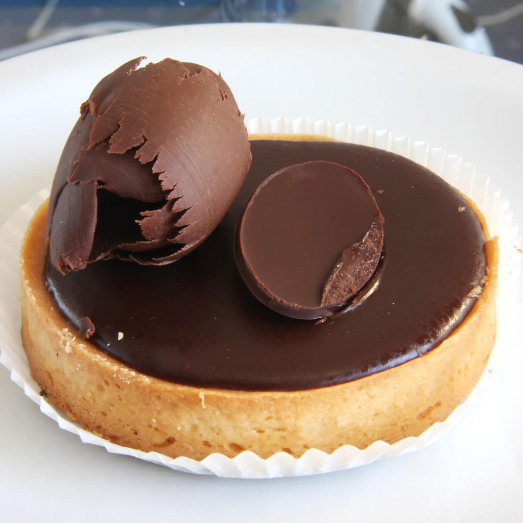 Cambie Sweet Round Large Tart Shells, 3.15" Diameter, French Style Tart Shells with White Chocolate Coating (Pack of 24)