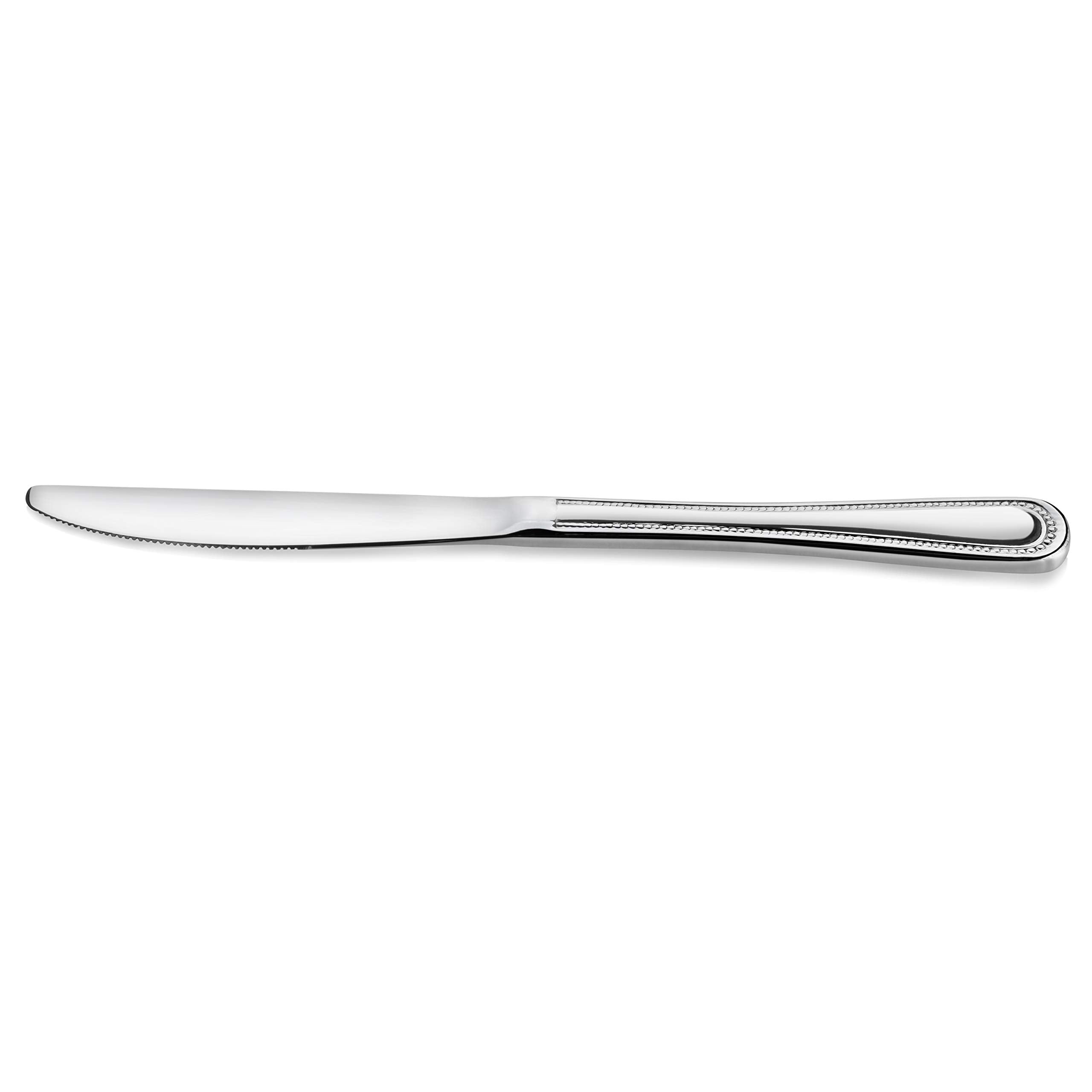 New Star Foodservice Bead Pattern Stainless Steel Dinner Knife, 8.5-Inch, Set of 12, Commercial Grade