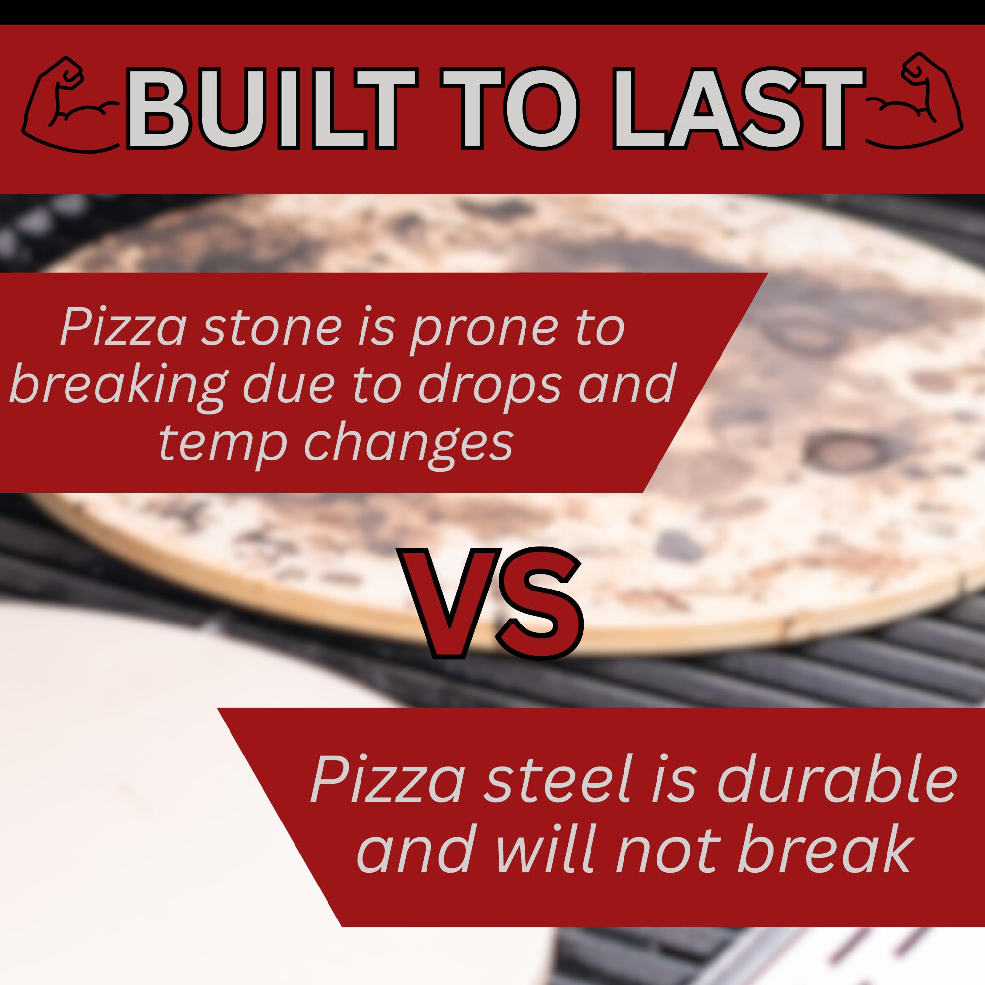 ThermiChef 14" x 14" Pizza Steel - 3/8" Steel, 20 lbs