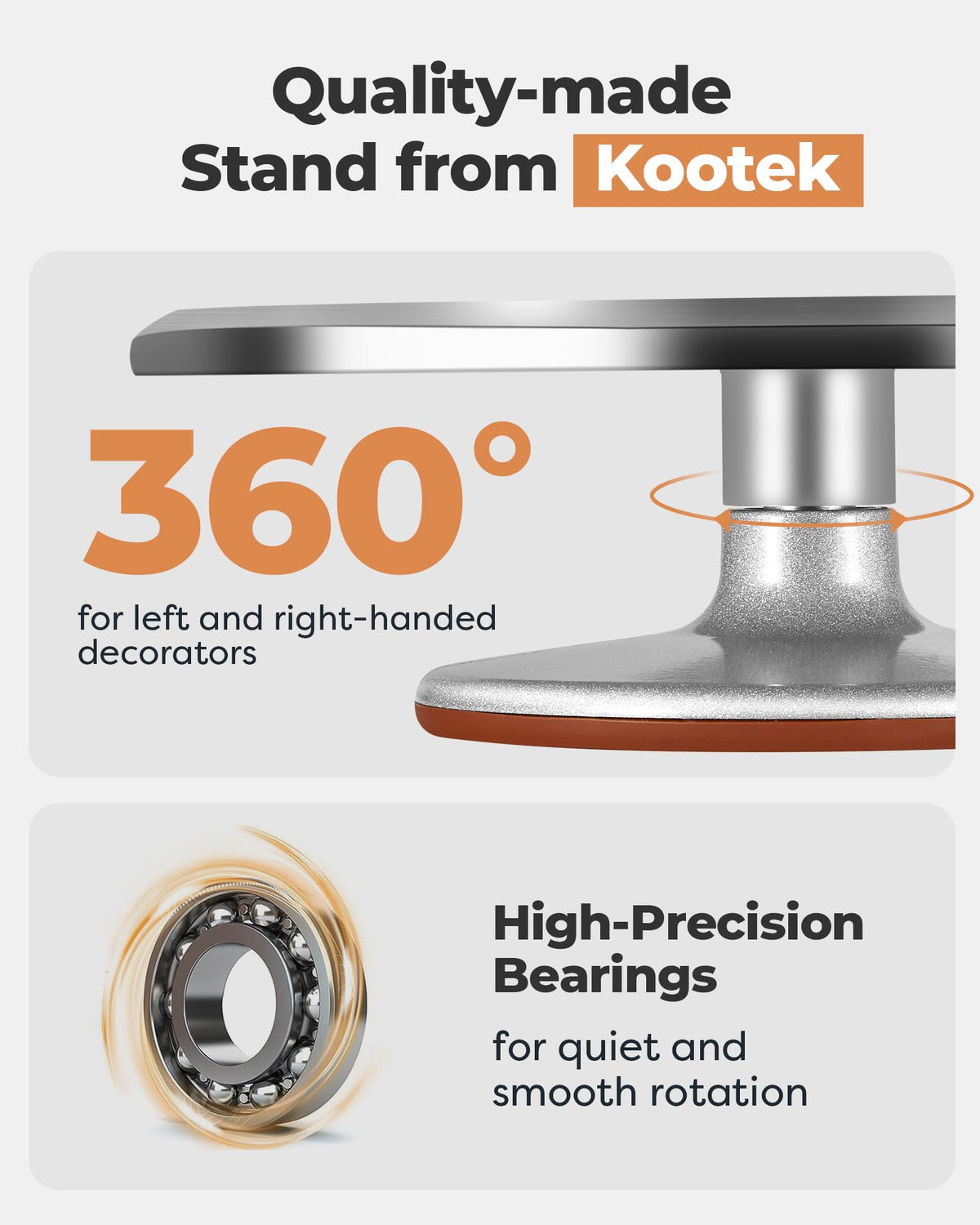 Kootek 180 Aluminum Cake Decorating Kit, Baking Tools for Beginners & Pros