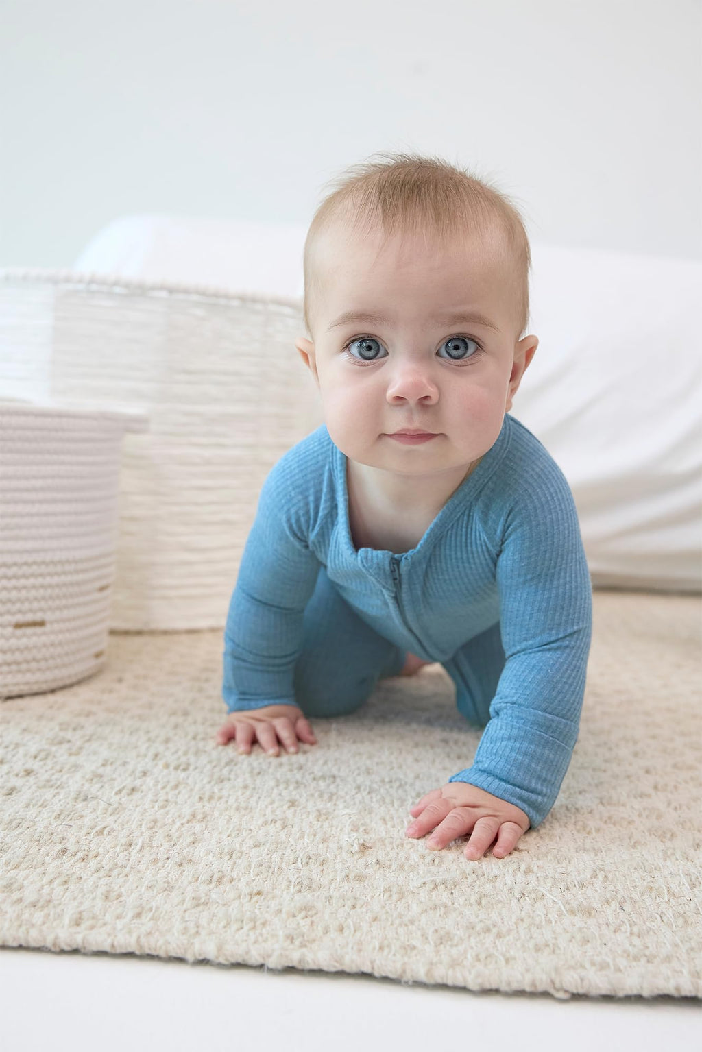 Little Sleepies Baby Pajamas, Heather Blue, 18-24M