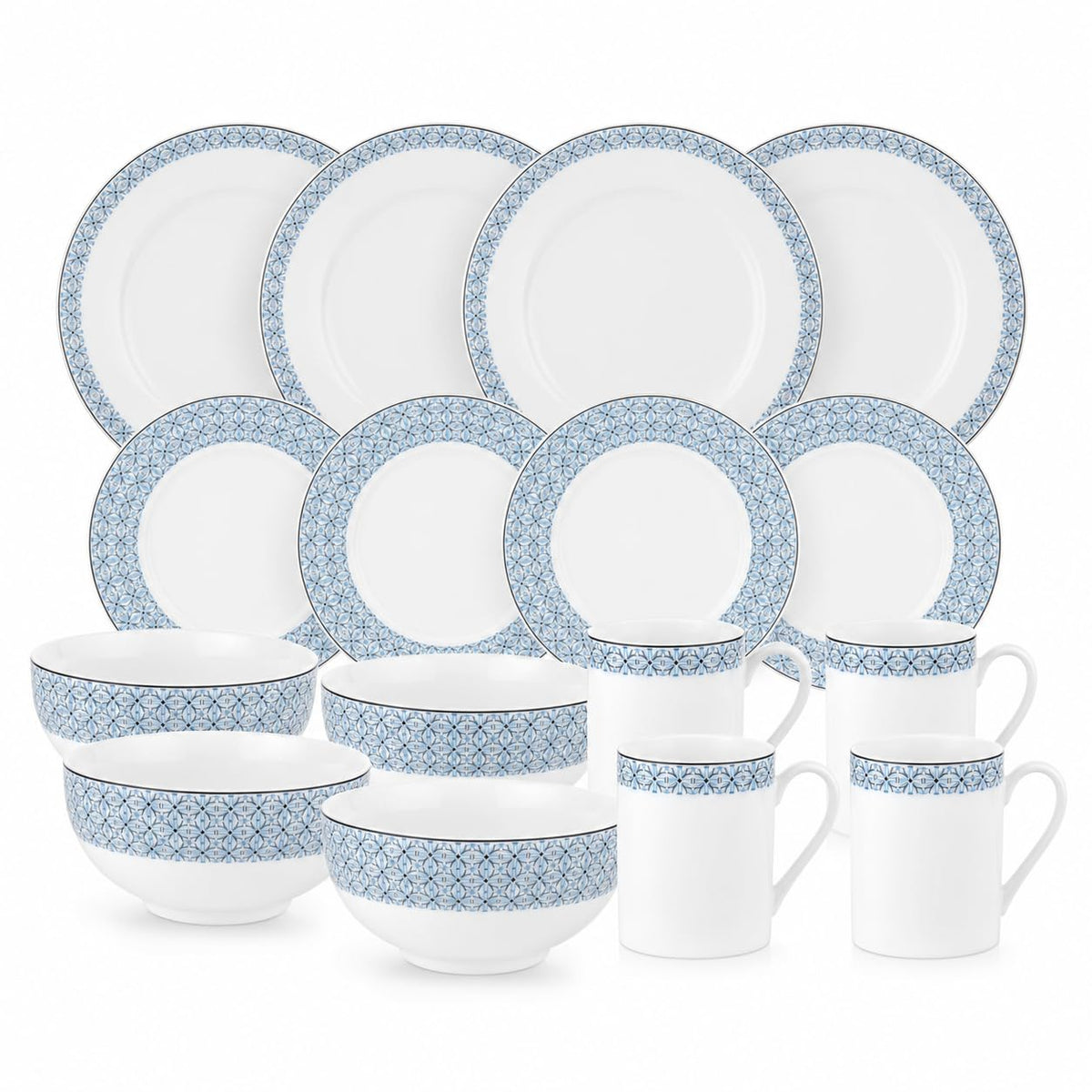 Portmeirion – Portmeirion Home – Dinnerware Set – Blue Indigo, Set of 16