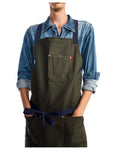 hedley & bennett Crossback Chef Apron, Pockets & Towel Loop, Oyster Gray