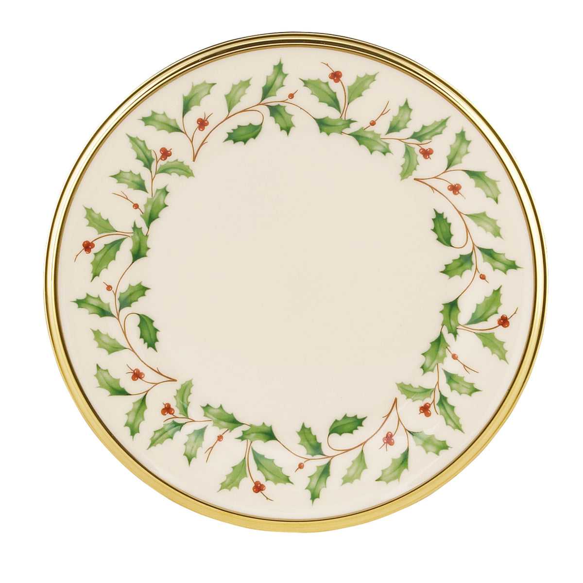 Lenox Holiday Porcelain Christmas Salad Plate Set for 4