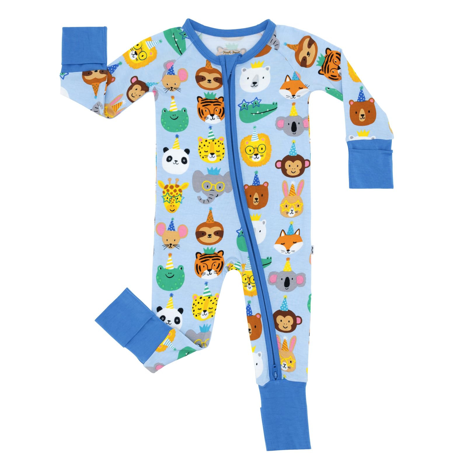 Little Sleepies Baby Pajamas, Blue Party Pals, Newborn
