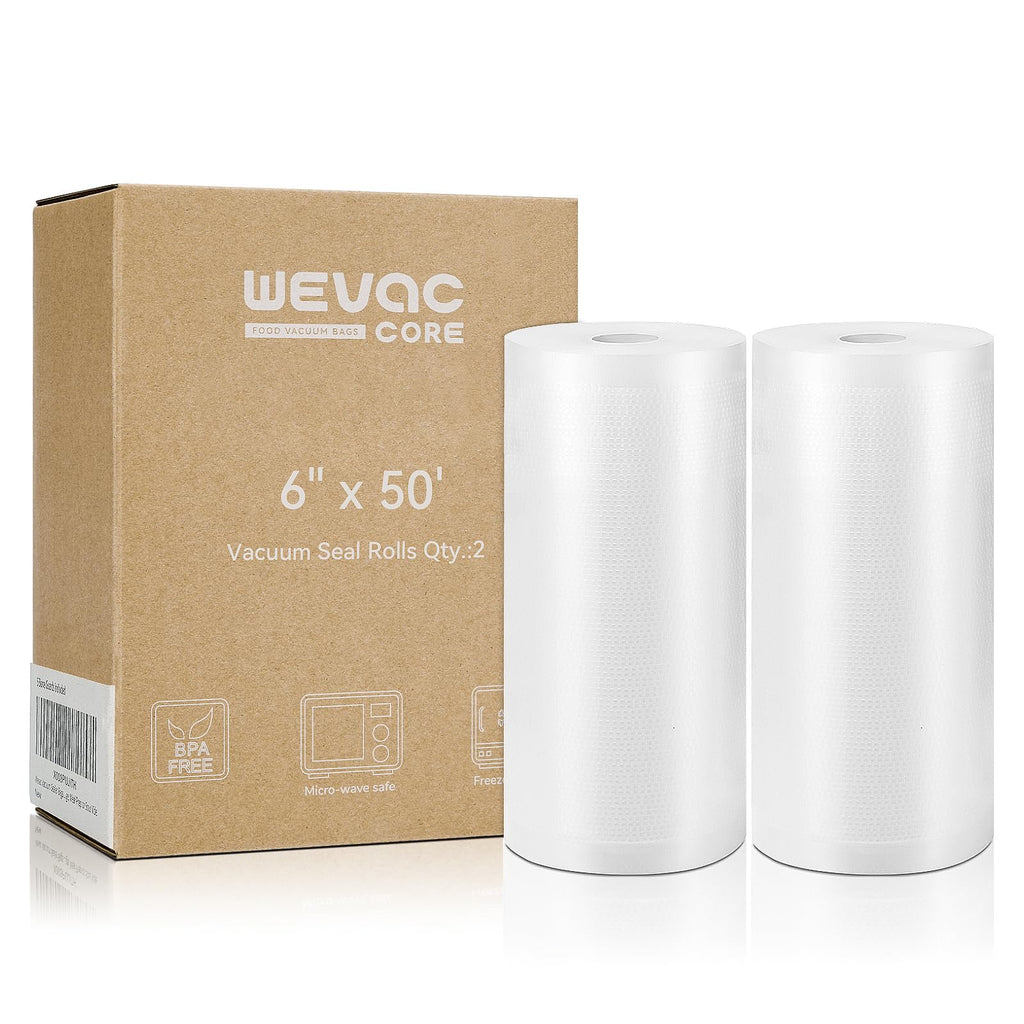 Wevac Vacuum Sealer Bags for Food 11x16 6 Rolls, Fit Food Saver Machines