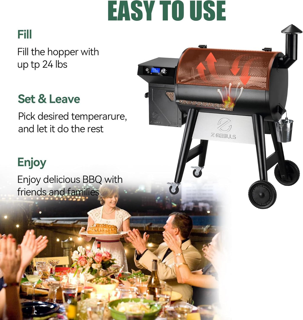 Z GRILLS 7002C Outdoor BBQ Grill, 697 sq in, PID 3.0