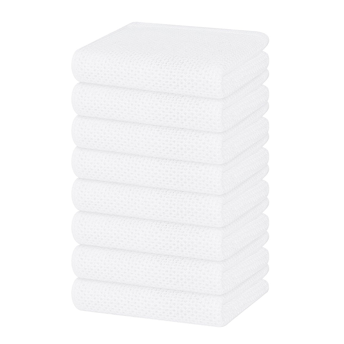 Homaxy 100% Cotton Waffle Weave Kitchen Dish Towels 18-Pack, Black