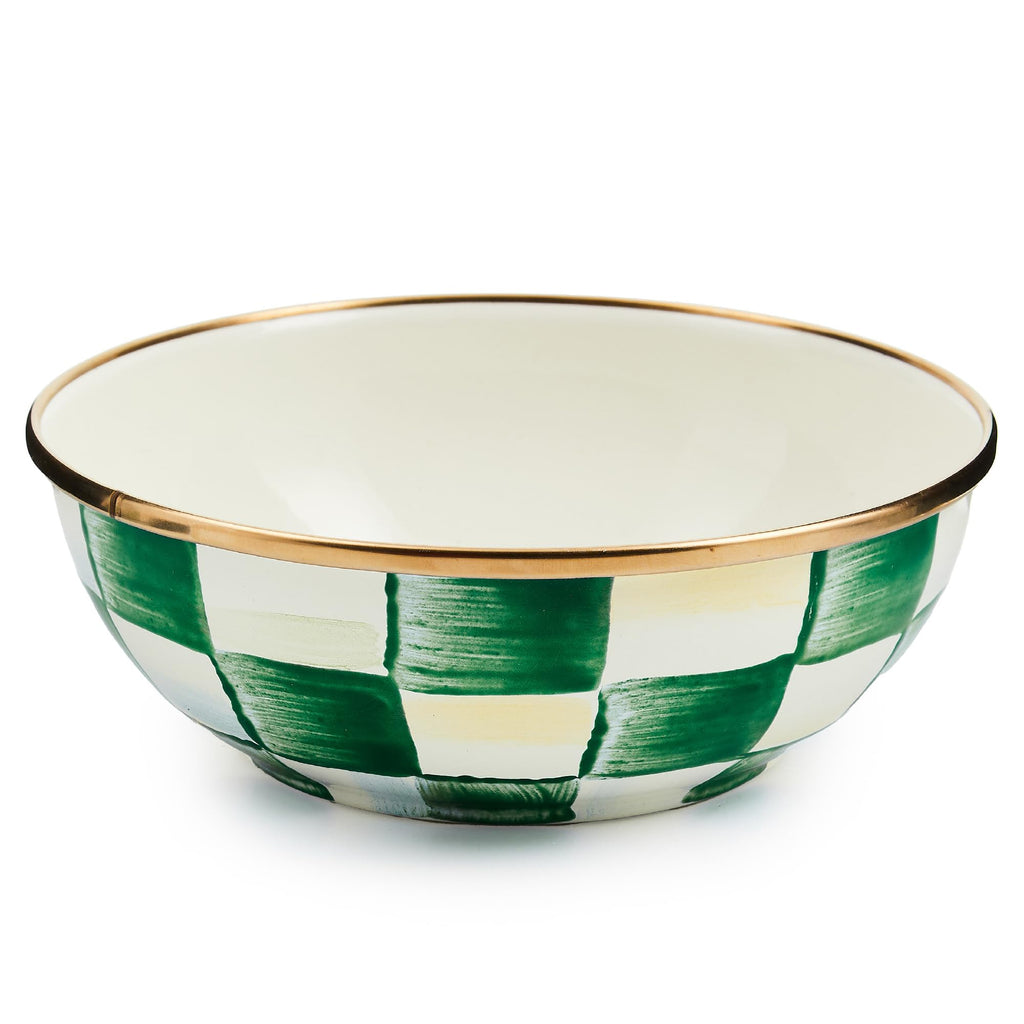 MACKENZIE-CHILDS Everyday Bowl, Extra Small, Black-and-White Courtly Check