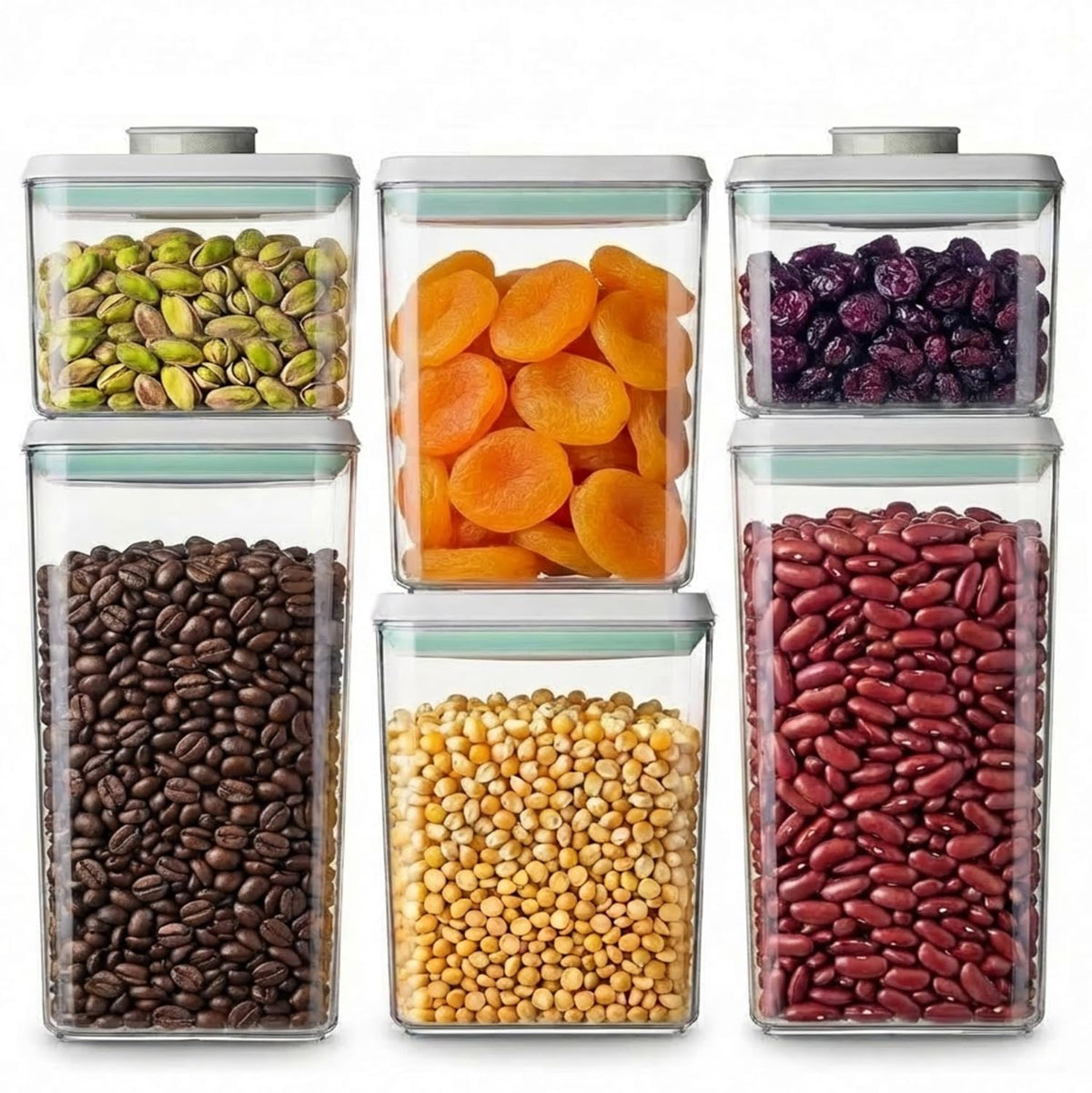Melovom Pop Food Storage Containers Set Airtight Food Storage Containers with Pop Lids, Kitchen Pantry Organization and Storage, BPA Free, 2 x 2.8Qt