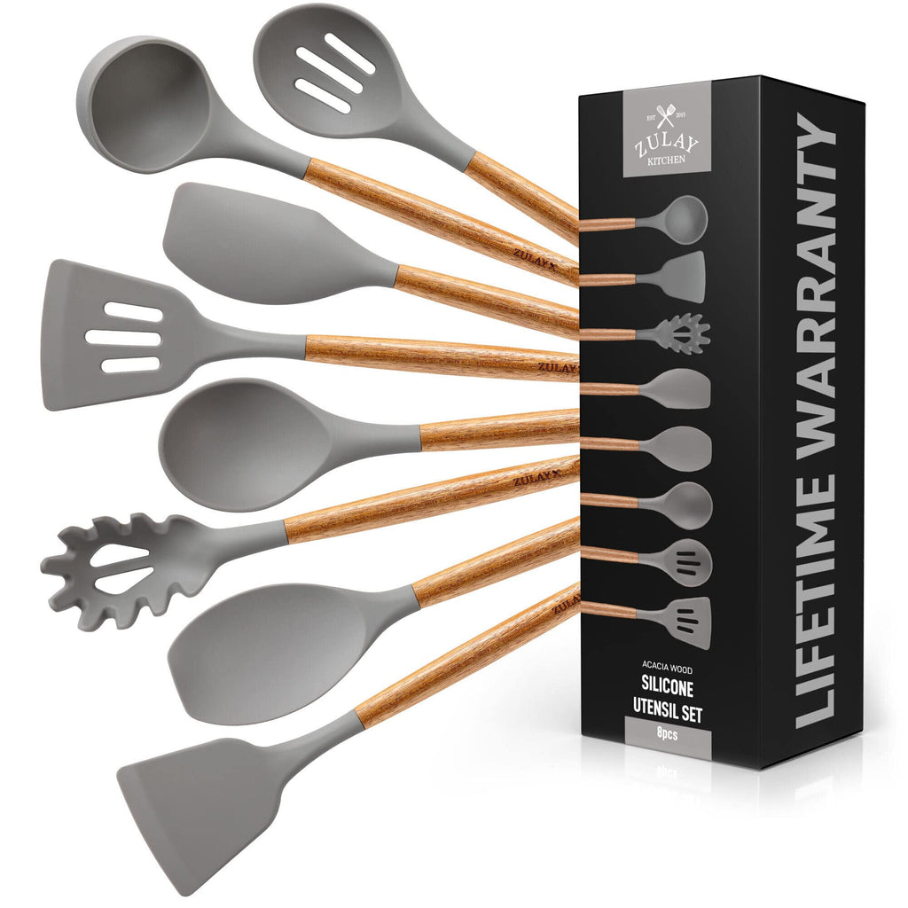 Zulay Kitchen 8 Piece Silicone Utensil Set