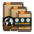 Earth's Dreams Composite Wood Cutting Board Set of 3, Built In Juice Groove