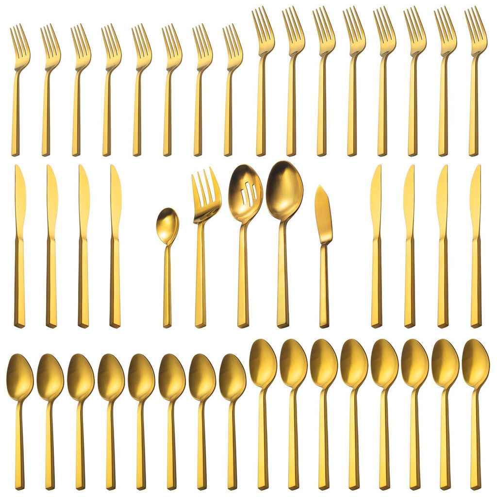 Alata Cube 20-Piece Forged Flatware Set, Service for 4, Mirror Finish