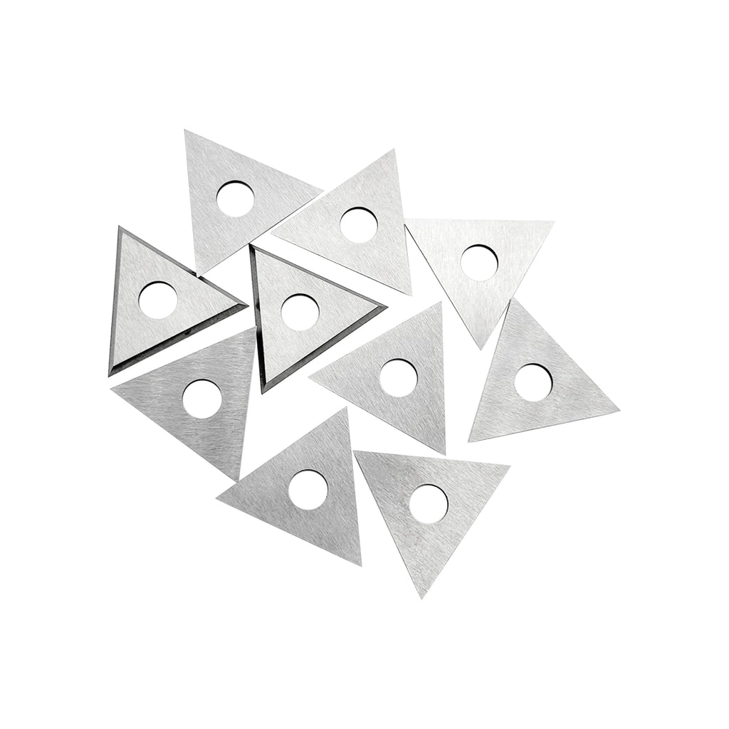 LU&MN Carbide Scraper Replacement Blades, 1" Triangle, 10 Pcs