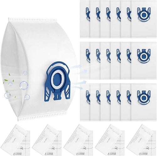 12 Pack 3D Airclean GN Vacuum Bags Compatible with Miele Canister Vacuum