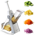 SupMaKin Safe Mandoline Slicer, Potato Slicer Maual Vegetable Chopper Adjustable Thickness Food Cutter, Kitchen Chopping Artifact for Cooking Meal Prep (Gray)