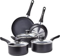 Non-Stick Kitchen Cookware 15-Piece Set with Stay-Cool Handles, Even Heating, Includes Pots, Pans, and Utensils, Black