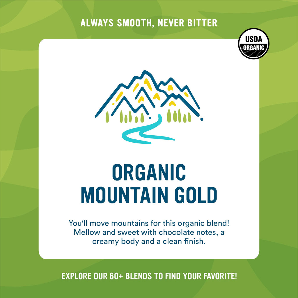 Cameron's Coffee Roasted Whole Bean Coffee, Organic Mountain Gold, 28 Ounce
