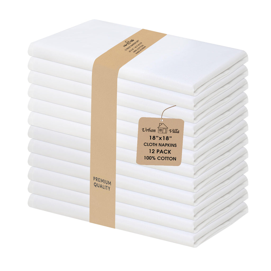 Urban Villa Cloth Napkins Cotton 20x20 (Set of 12) Rust