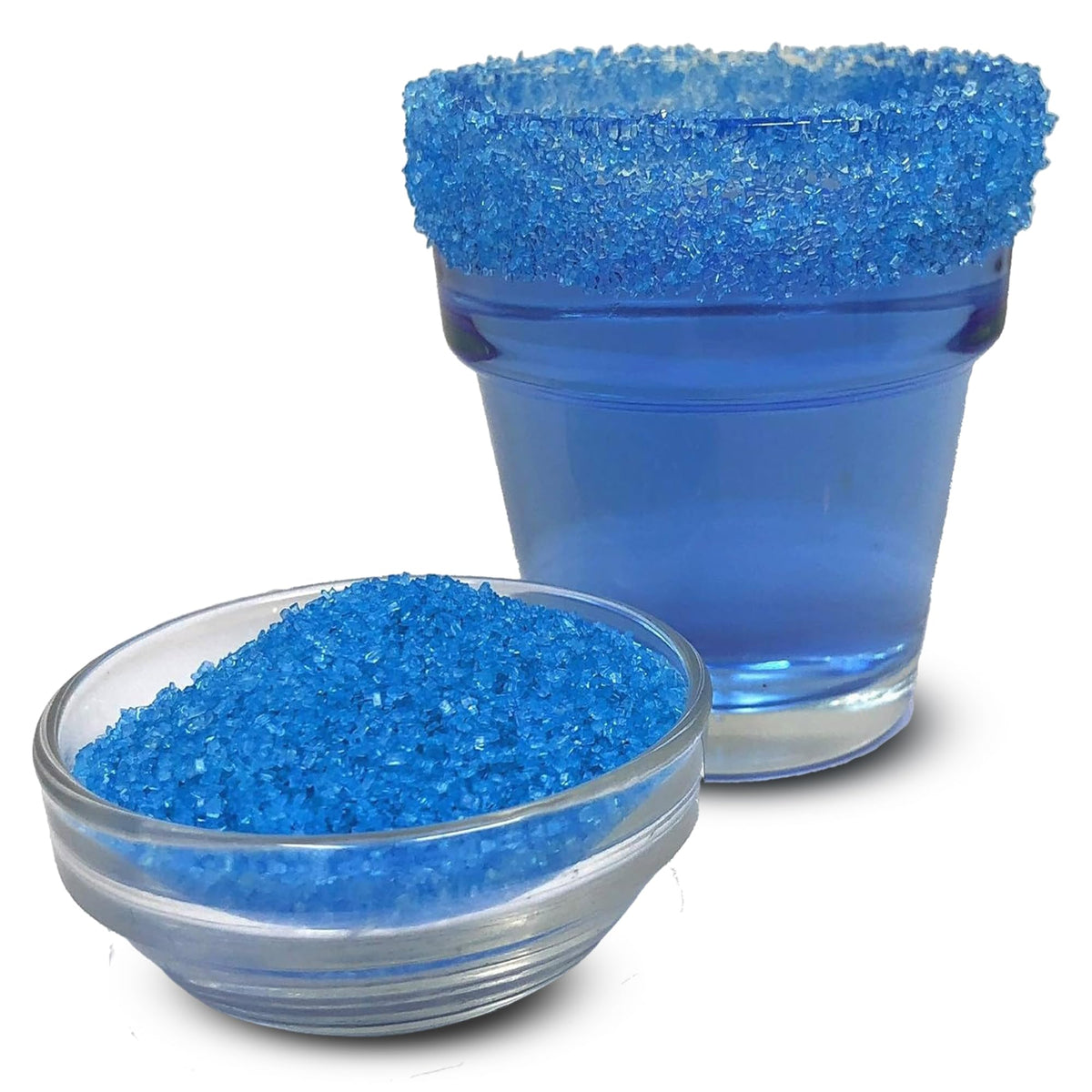 Snowy River Blue Dream, Cocktail & Margarita Sugar Rimmer - Vibrant Naturally Colored Sugar for Cocktail Rimming, Baking & Decorating, Medium Crystal - 80oz
