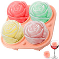 Aibirui Rose Ice Cube Mold,2" x 4 ices,Large Ice Cube Molds,Ice Cube Tray