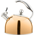 Viking 3-Ply Stainless Steel Tea Kettle, 2.6 Quart Stovetop Hot Water Pot with Tempered Glass Lid, Ergonomic Handle, Induction Ready, Mirror Finish