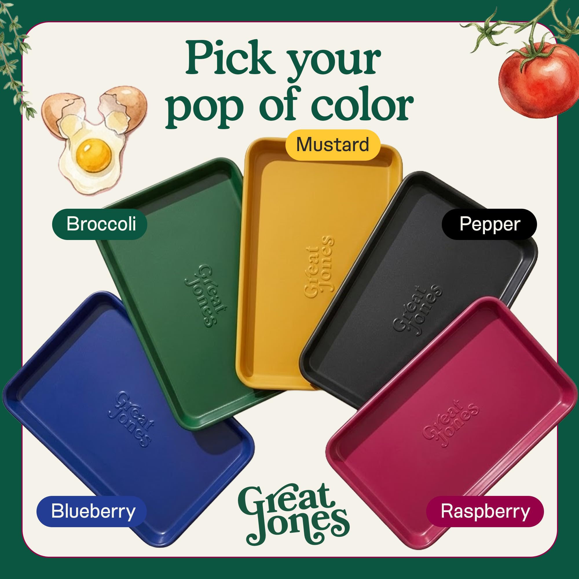 Great Jones Nonstick & Non Toxic Quarter Sheet Pan 13.5" x 9.5" (Raspberry)
